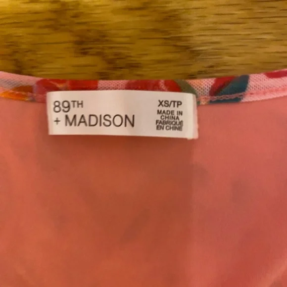 NWT 89th & Madison Pink Floral V-neck Maxi Dress - Picture 2 of 10